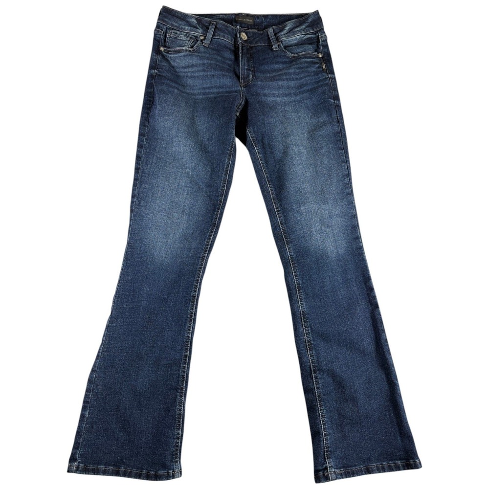 Silver Jeans Co. Elyse Slim Fit Womens 31x33 Blue Whiskering Denim Bootcut Leg‎